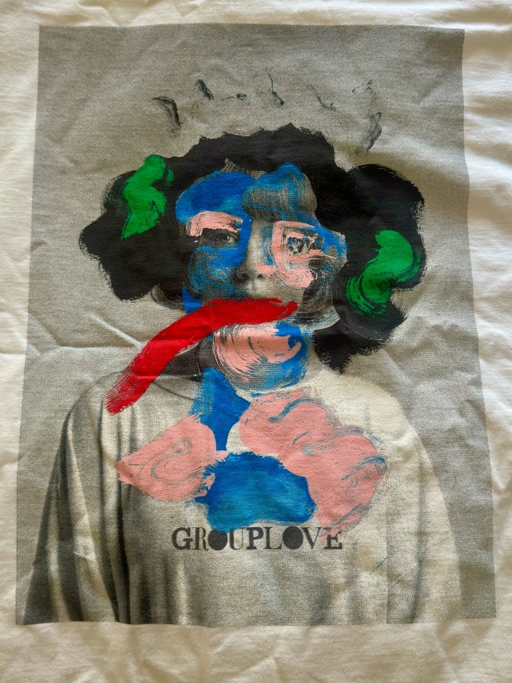 Grouplove Abstract Painted Portrait Art Print - Multicolor